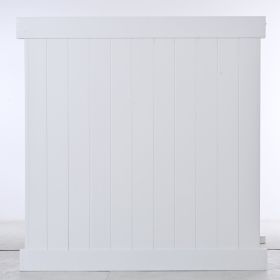 Privacy Fence Panels 6ft.H x 6ft.W WHITE Vinyl Full set of 2 Pcs