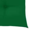Dining Chairs 4 pcs with Green Cushions Solid Teak Wood