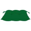 Dining Chairs 4 pcs with Green Cushions Solid Teak Wood