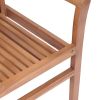 Dining Chairs 4 pcs with Green Cushions Solid Teak Wood