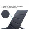 Emoti Outdoor Chaise Lounge Chair;  Sunlounge with padding Black Frame;  Set of 2;  Aluminum