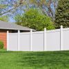Privacy Fence Panels 6ft.H x 6ft.W WHITE Vinyl Full set of 2 Pcs