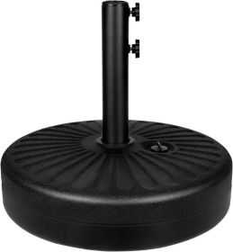 Outdoor Lawn Garden 20 Inch Round Patio Umbrella Base (Color: Black)